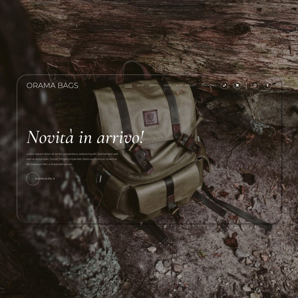 Thumbnail for Orama Bag, a website template study by Orama Design.