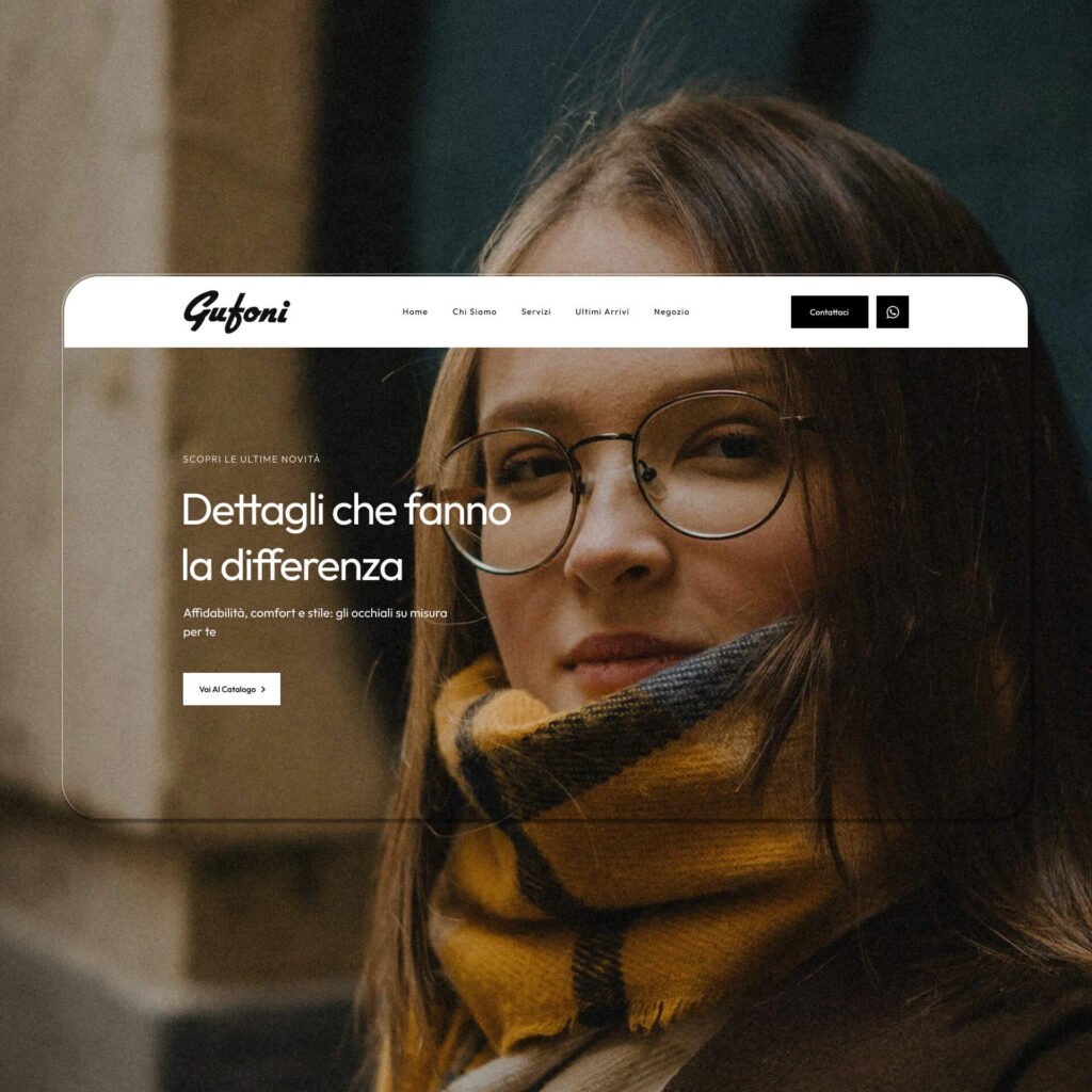 Thumbnail for Ottica Gufoni's website project by Orama Design.