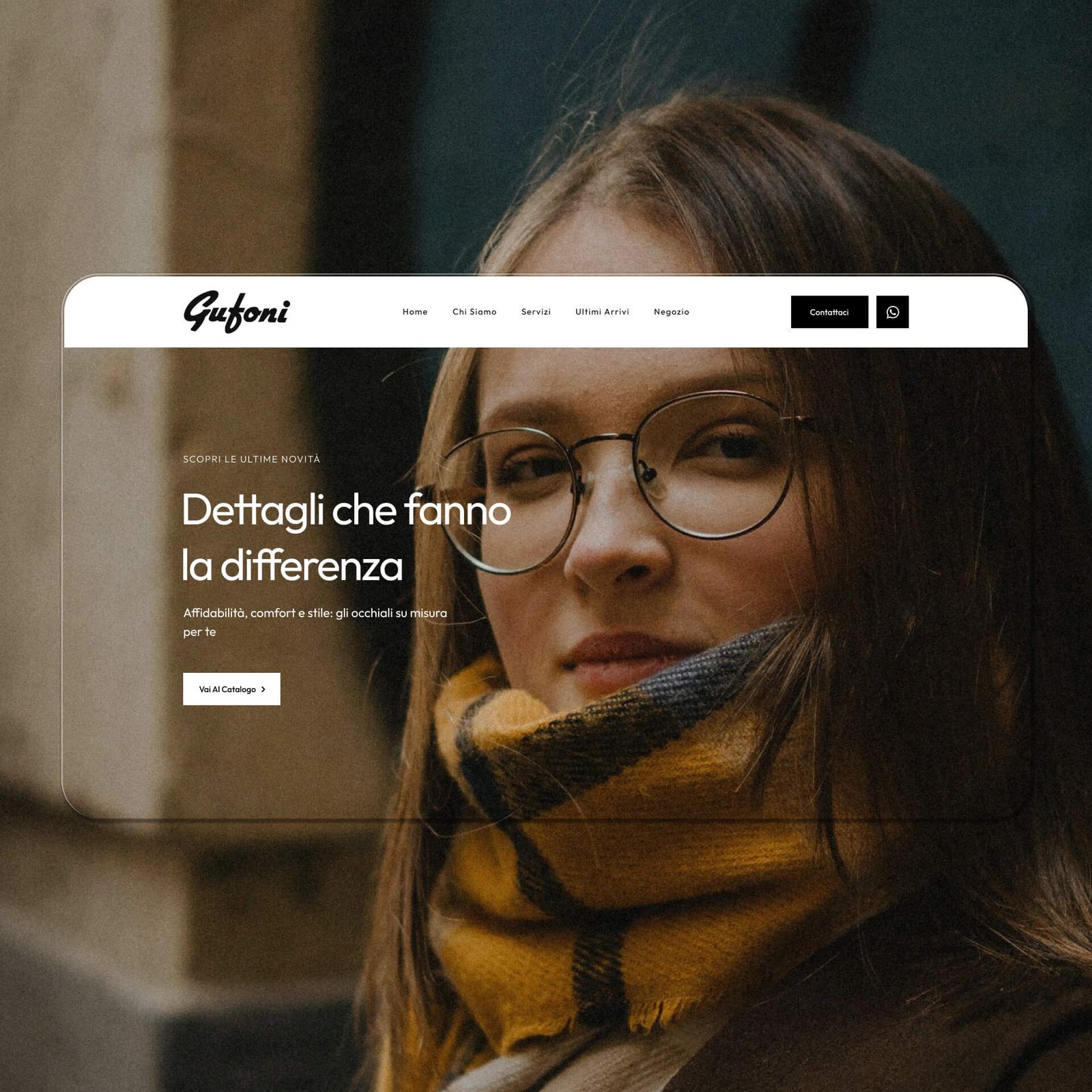 Thumbnail for Ottica Gufoni's website project by Orama Design.