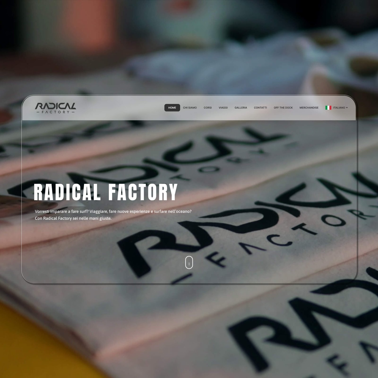 Thumbnail for Radical Factory's website project by Orama Design.