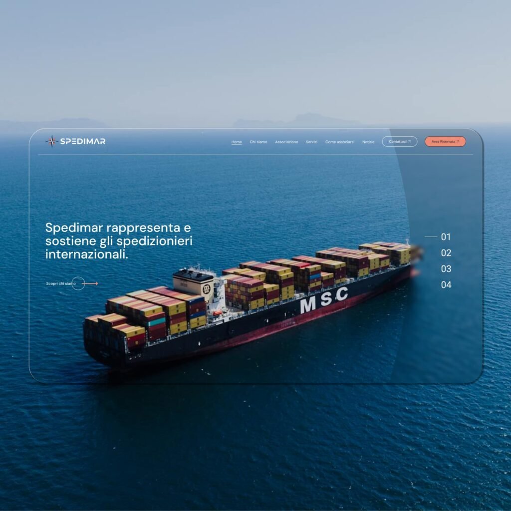 Thumbnail for Associazione Spedimar's website project by Orama Design.